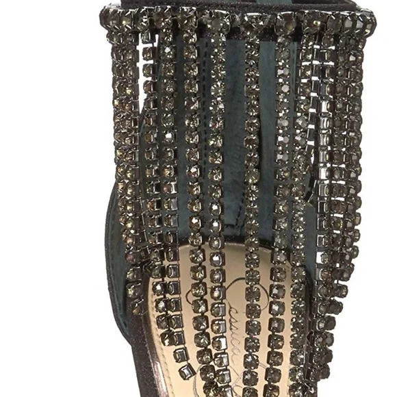 Jessica Simpson rhinestone fringe heels - Picture 5 of 9